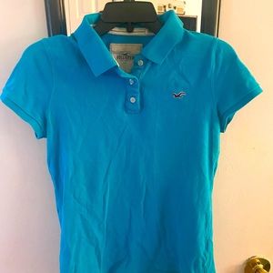 Hollister Youth Blue Polo Shirt size youth L